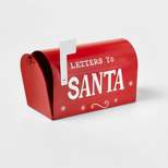 5.5" 'Letters to Santa' Metal Mailbox Decorative Figurine Red - Wondershop™