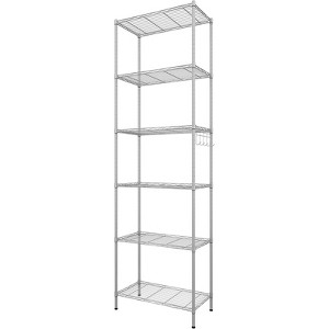 HOMDOX 6-Tier Wire Shelving Unit 21.26"L x 11.42"W x 62.99"H Heavy Duty Metal Storage Rack for Garage Kitchen Bathroom Living Room - 1 of 4