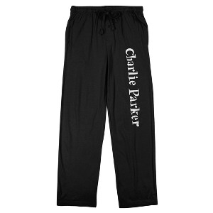 Charlie Parker Name Men's Black Sleep Pajama Pants - 1 of 4