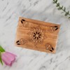 Mela Artisans Serena Wooden Handcrafted Box with Hinged Lid- Small, Medium Burnt Finish - 2 of 4