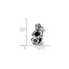Black Bow Jewelry Sterling Silver January CZ Birthstone, Angel Bead Charm - 3 of 4
