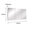 Cesicia 60 x 30 inches Triple Swing Medicine Cabinet with 3 Doors and 9 Shelves - 2 of 4