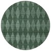 Olive Green And Charcoal Geometric Washable Indoor Outdoor Area Rug - 4 of 4