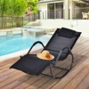 Outsunny Outdoor Rocking Chair, Chaise Lounge Pool Chair for Sun Tanning, Sunbathing Rocker, Armrests & Pillow for Patio, Lawn, Beach, Large - 2 of 4