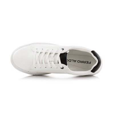 Ferro Aldo Mens Daniel MFA19692 Classic Low-Top Lace-up Fashion Sneakers, in White, Size 7 — фото 4