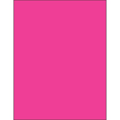 Tape Logic Rectangle Laser Labels 8 1/2" x 11" Fluorescent Pink 100/Case (LL185PK)