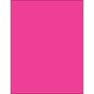 Tape Logic Rectangle Laser Labels 8 1/2" x 11" Fluorescent Pink 100/Case (LL185PK) - 1 of 1