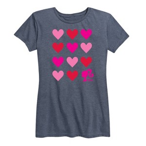 Women's - Barbie - Heart Grid Short Sleeve Graphic T-Shirt - 1 of 4