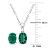 EVERLY JEWELRY | Sterling Silver Created Gemstone and Multiple Gemstones 2-Piece Set of Pendant with Chain and Earrings. - 2 of 3
