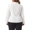 Allegra K Women's Elegant V Neck Work Office Button Up Shirt - 4 of 4