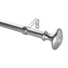 Drapery Single Rod Set Finials Traditional Brushed Nickel - Lumi Home Furnishings - 2 of 4