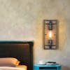 YIYIBYUS 1-Light Rustic Black Wall Sconce for Indoor Hallway Farmhouse - 2 of 4