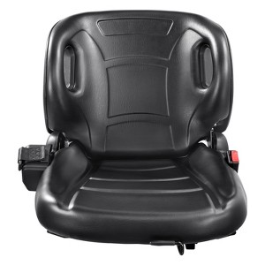 VEVOR Universal Forklift Seat,Tractor Seat with Adjustable Angle Back, Micro Switch and Seatbelt,Wrap-around Forklift Seat, Black - 1 of 4