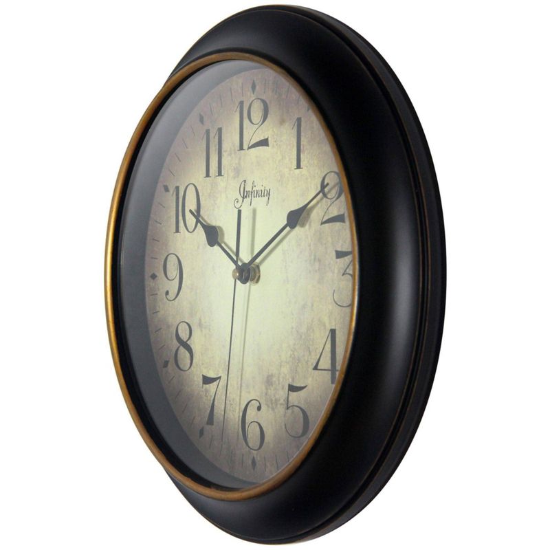 12&#34; Precedent Wall Clock Black/Rose Gold - Infinity Instruments, 5 of 7