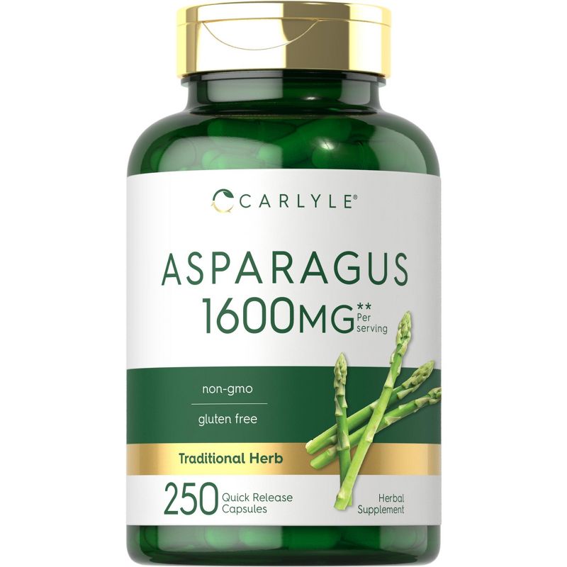 Carlyle Asparagus Supplement 1600mg | 250 Capsules, 1 of 4