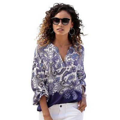 Women's Long Sleeve Boho Blouse Shirt - LASCANA