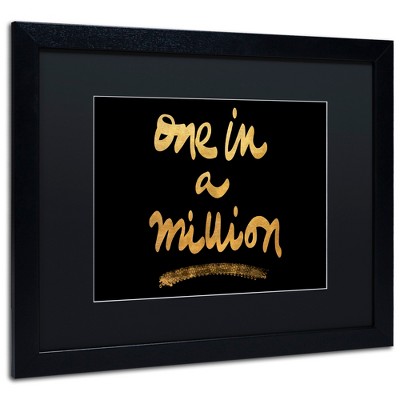 Trademark Fine Art -Lisa Powell Braun 'Million On Black' Matted Framed Art