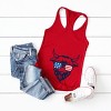 Simply Sage Market Patriotic Cow Sunglasses Racerback Tank - 3 of 3