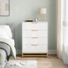 Wooden Dresser for Bedroom, Dressers & Chest of Drawers with 4 Drawer, Wood nightstand for Storage and Organization - 4 of 4