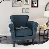 Christopher Knight Home Brice Contemporary Fabric Club Chair with Nailhead Trim - 2 of 4