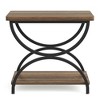 Resenkos Sofa Side End Table, End Table, Couch Table,2-Tier End Table, Rectangular Side Table with Stylish Metal Frame,Faux Marble White & Gold - 3 of 4