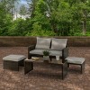 4pc Norton Collection All-Weather Conversation Set - National Tree Company - 2 of 4