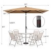 Crestlive Products 9 x 5 FT Patio Outdoor Umbrella  Rectangular Tilting Parasol Waterproof - 3 of 4