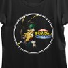 My Hero Academia: You're Next (Movie 4) Deku, All might in shadow, Circle frame, Logo text on Black Short Sleeve Adult T-Shirt - 2 of 3