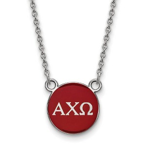 Black Bow Jewelry Sterling Silver Alpha Chi Omega Greek Life Necklace 18 Inch - 1 of 4