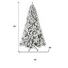 HomeRoots 9' White Pre Lit Full Flocked Fir Christmas Tree - 3 of 4