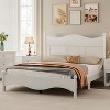 TiramisuBest Queen Size Elegant Design Wood Platform Bed Frame,Retro Style Platform Bed with Wooden Slat Support - 2 of 4