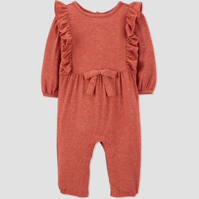 Image of Baby Girls' Spice Ruffle Jumpsuit - Just One You® made by carter's Pink Newborn