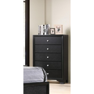 NicBex Modern Glam Style 5 Drawers Dresser Glam Closet Storage with Embossed Crocodile Pattern for Bedroom, Living Room, Hallway