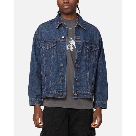 Saint Morta Mens Rodeo Denim Jacket - Dark Indigo L