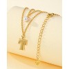 Molenia Multi-strand Initial Pearl Necklace for Women, 14K Gold Plated 925 Silver Double Stacked Layered Personalized Letter Pendant Birthday Jewelry - 4 of 4
