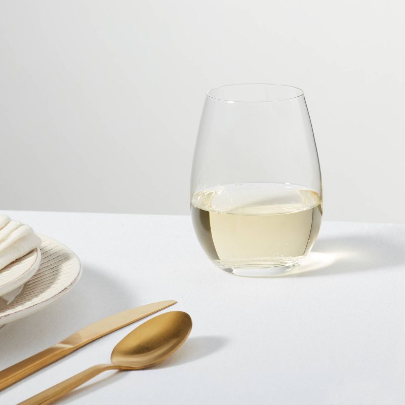 4pk Geneva Crystal Stemless 15.7oz Wine Glasses White - Threshold Signature&#8482;, 2 of 4