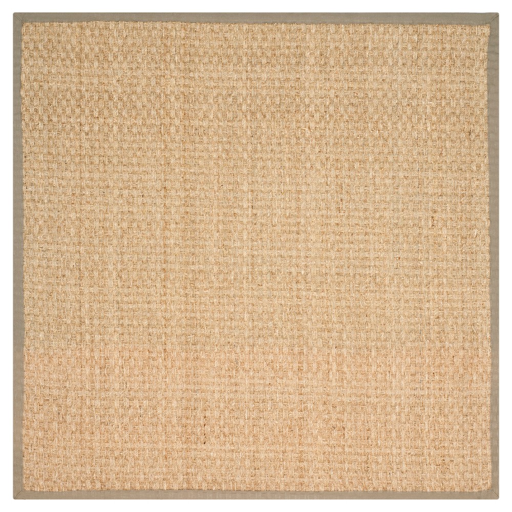 8'x8' Square Ginger Rug Natural/Olive Square - Safavieh