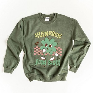 Simply Sage Market Women's Graphic Sweatshirt Shamrock And Roll - 1 of 4