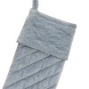 10" Silver HGTV Home Collection Quilted Christmas Stocking - National Tree Company - 3 of 3