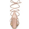 Allegra K Women's Back to College Strappy Straps Lace Up Chunky Heel Sandals - 3 of 4