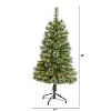 4ft. Slim Snow Tip Pine Artificial Christmas Tree with 100 Clear LED Lights – Petite Holiday X-Mas Décor Tree - 2 of 4