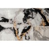 LunaLulinlk 35.5''x24'' Luxury Area Rug in Grey and Black Abstract Design - 4 of 4