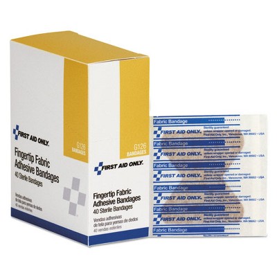 First Aid Only Fingertip Bandages, 1.88 x 2, 40/Box