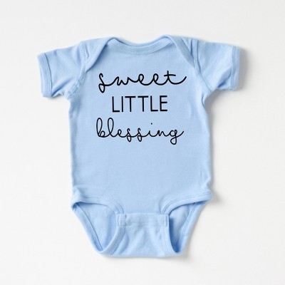 The Juniper Shop Sweet Little Blessing Baby Bodysuit - 6mo - Light Blue