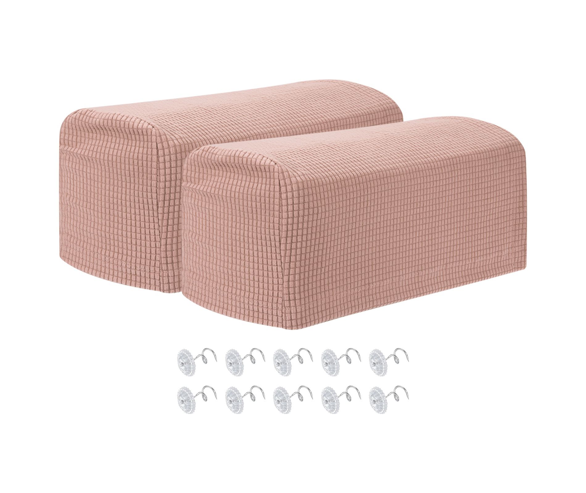 Unique Bargains Anti-Slip Stretch Couch Armrest Slipcovers 2 Pcs Camel