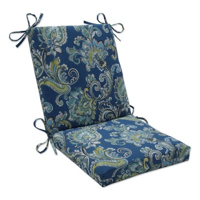 18" x 18" Outdoor/Indoor Squared Chair Pad Sconset Pacific Blue - Pillow Perfect