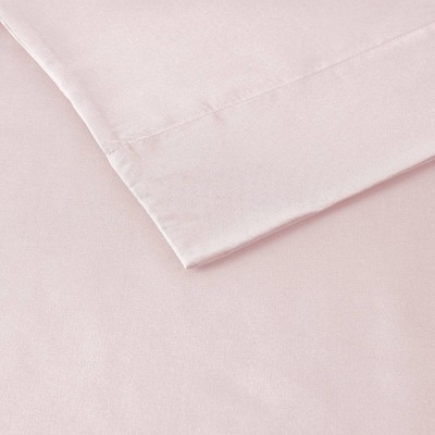 Blush Twin Solid Microfiber Sheet Set with Pillowcase