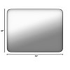 Vynxaria 36x30" Black Aluminium Frame Bathroom Mirror - Modern & Safe Design - 4 of 4