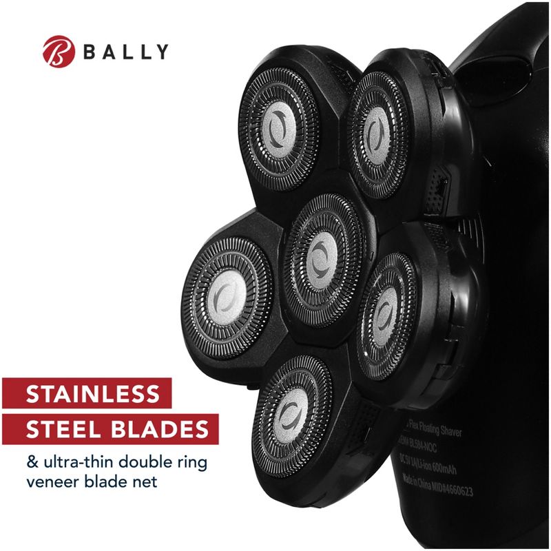 Bally's 6 Head Rotary Floating Foil Shaver, 3 of 7