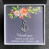 Thank You Greeting Card Silver Anchor Heart Necklace Womens Ginger Lyne Collection - 3 of 4